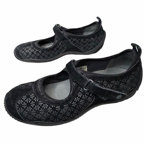 Merrell Circuit Mary Jane Shoes Womens 7.5 Black Suede Ortholite Sporty Comfort - Picture 3 of 13